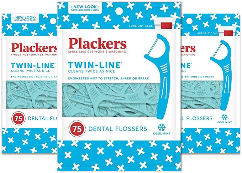 75-Ct Plackers Twin-Line Dental Floss Picks 3 for 5.53 (1.85 each) w/ S&S & More + Free S&H w/ Prime or $25+ (Select accounts: $3 Digital Credit w/ No-Rush Shipping)