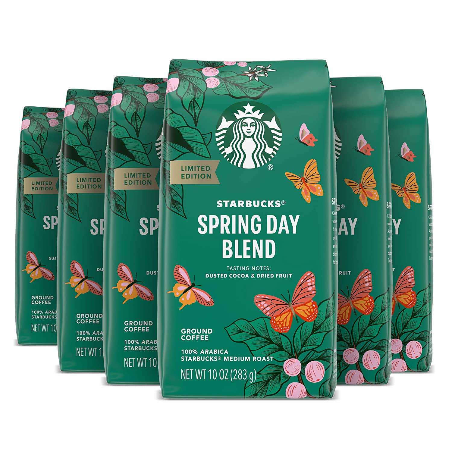 6-Pack 10-Oz Starbucks Medium Roast Ground Coffee (Spring Day Blend) $21.47 w/ S&S + Free Shipping w/ Prime or on $25+