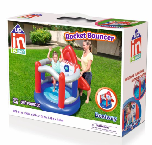 Bestway Up In & Over Kids' Inflatable Rocket Bouncer $10 + FS w/ Walmart+ or FS on $35+