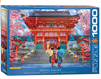 1000-Piece EuroGraphics Jigsaw Puzzles (Spring Sakura or Plush Petals Florist) $10 Each + FS w/ Amazon Prime or FS on $25+