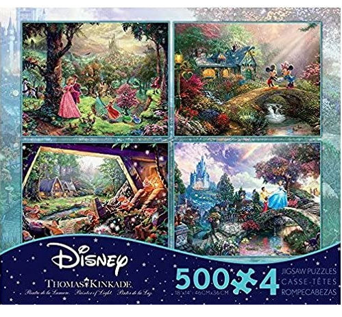 4-Ct Ceaco Thomas Kinkade Disney 500-Pc Jigsaw Puzzles (Sleeping Beauty, Mickey & Minnie, Snow White & Cinderella) $11.80 ($2.95 Ea.) & More + FS w/ Amazon Prime or FS on $25+