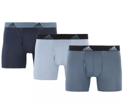 3-Pack adidas Men's Performance Brief Underwear (medium blue) $9.93 + 6% SD Cashback + Free Store Pickup at Macy's or FS on $25+