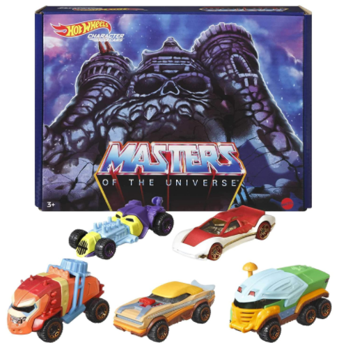 5-Count Hot Wheels Masters of the Universe 1:64 Scale He-Man Character Cars (He-Man, Skeletor, Man-At-Arms, Beast Man & Teela) $14 & More + FS w/ Amazon Prime or FS on $25+