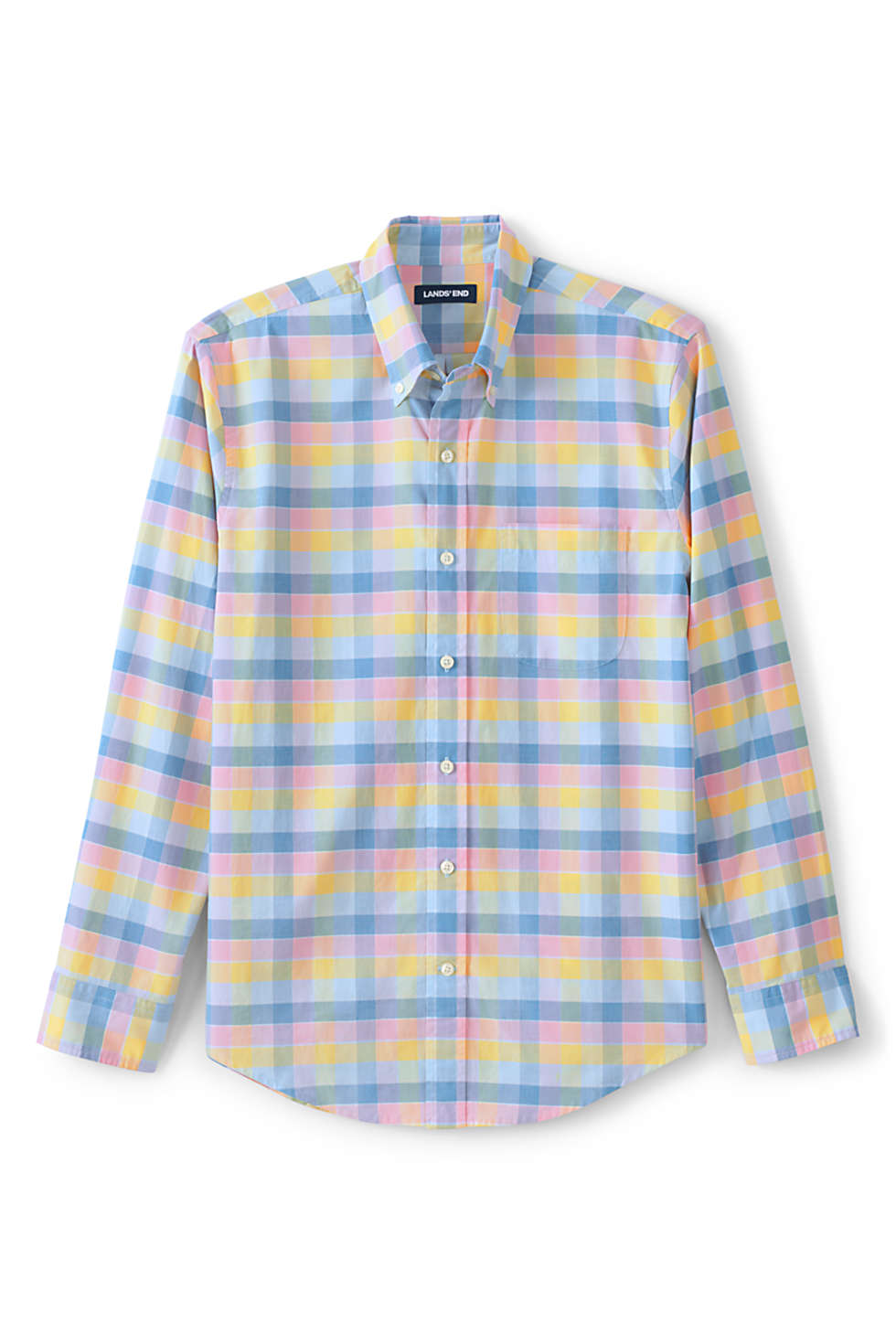 Land's End: Men's Button Down Poplin Shirts (various) From $6.78 & More + Free Shipping