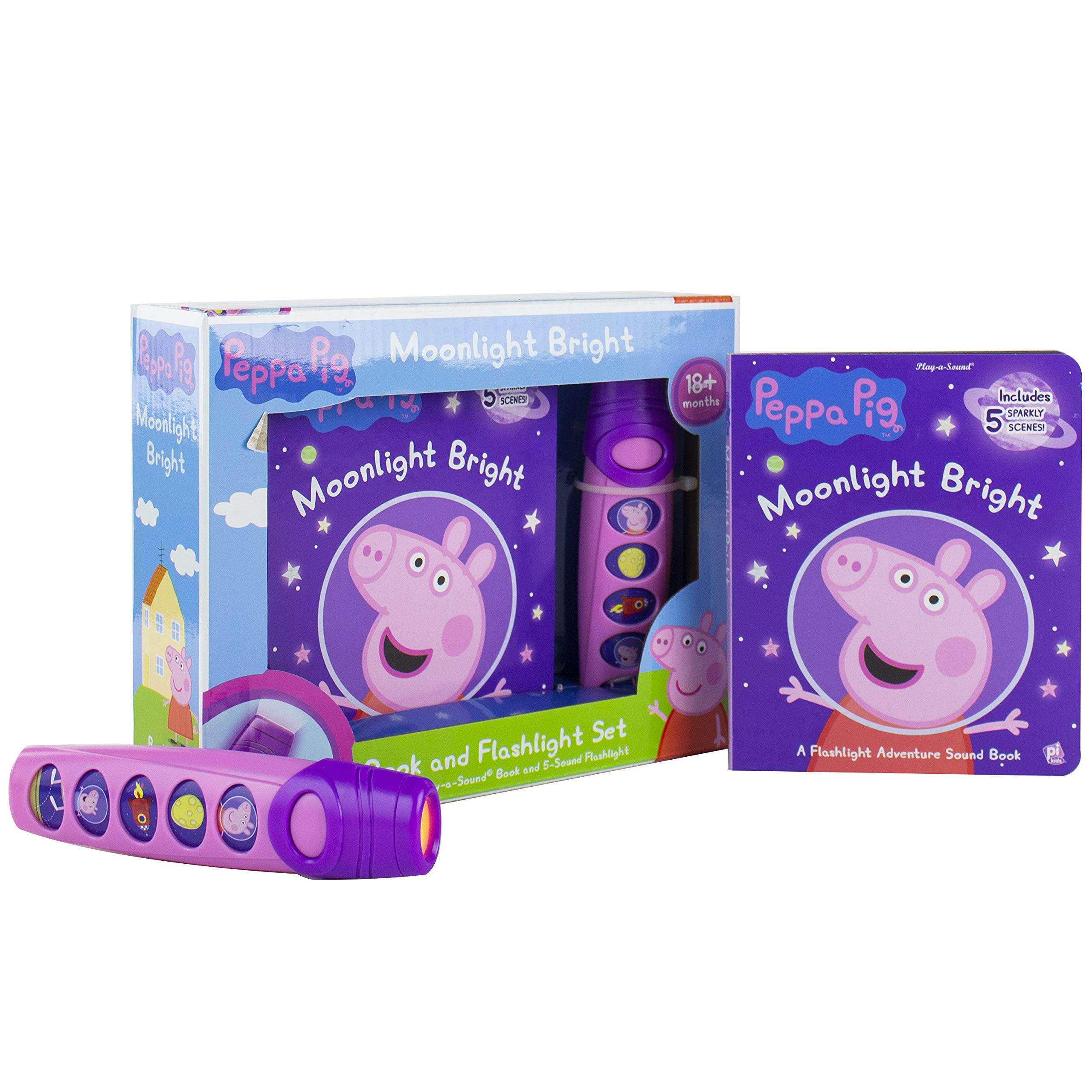 Peppa Pig Moonlight Bright Sound Book & Sound Flashlight Toy Set $9.89 + FS w/ Amazon Prime or FS on $25+