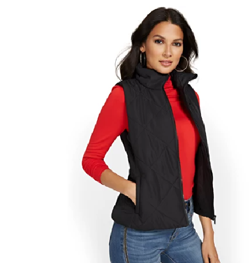 New York & Company: Women's Puffer Vests (various colors) $10 + Free Shipping