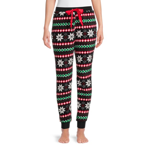 Derek Heart Juniors' Christmas Holiday High Rise Print Jogger Pants (various) $5 + FS w/ Walmart+ or FS on $35+