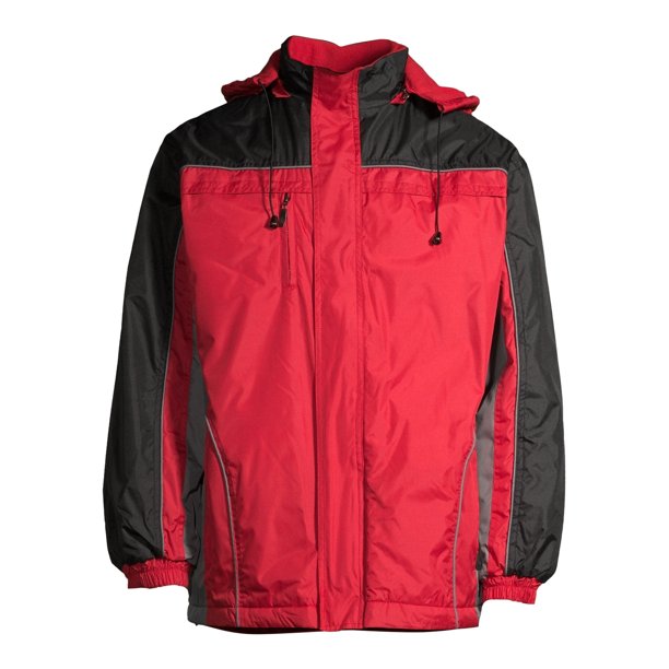 Climate concepts men's fleece best sale lined jacket with removable hood