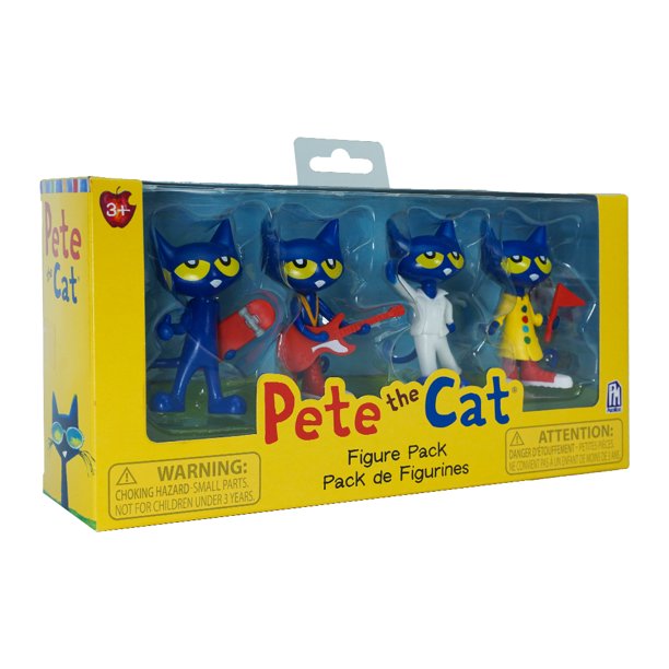4-Pack Pete the Cat Collectible Figures (from the Pete the Cat Book series) $7.26 + FS w/ Walmart+ or FS on $35+