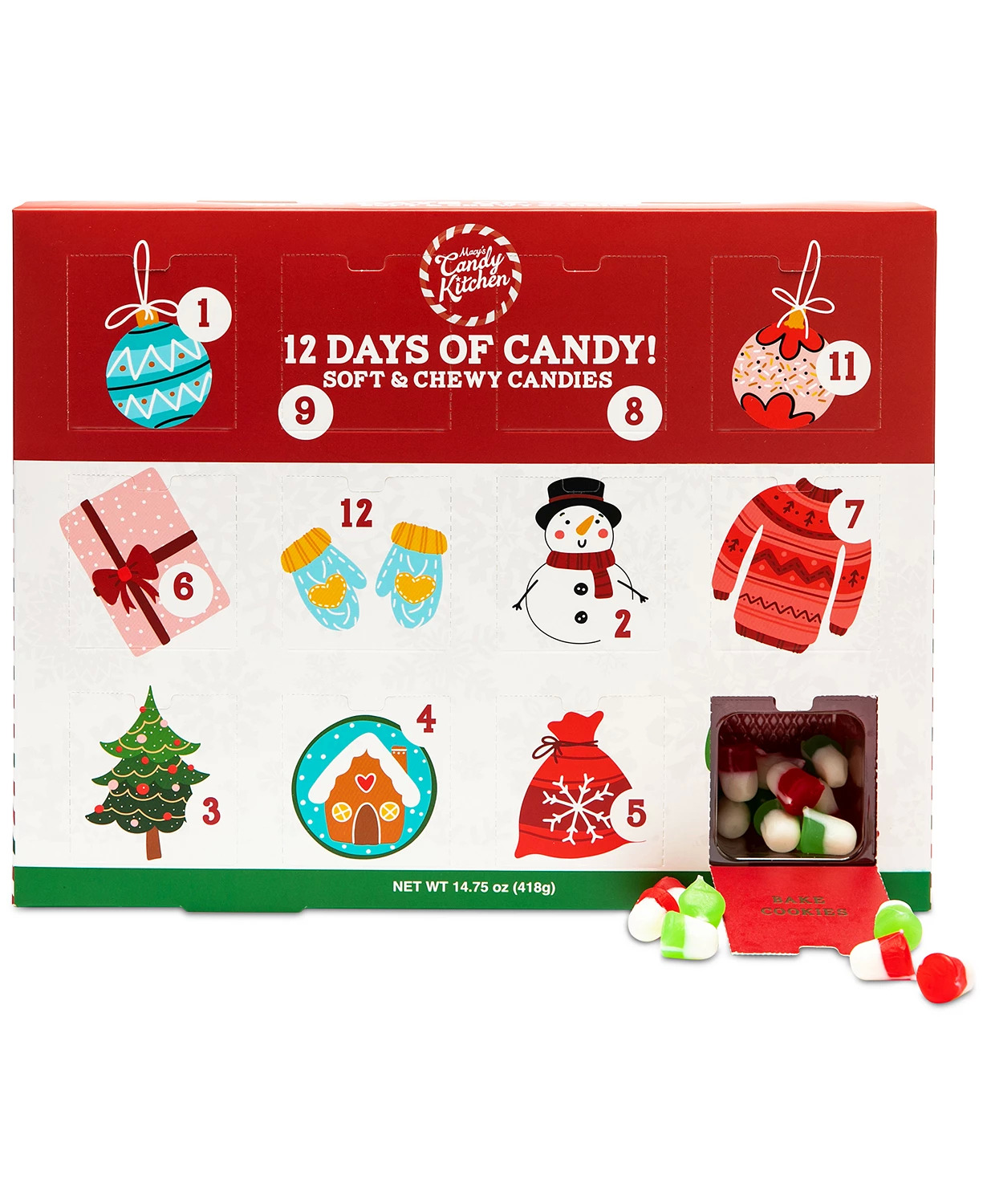 Macy's Candy Kitchen 12 Days of Holiday Gummy Candy $1.96 & More + SD Cashback + FS on $25+