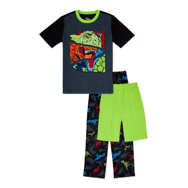 3-Piece PJ & Me Boys' Pajama Set w/ Short Sleeve Shirt, Pants & Shorts (various) $4.74 & More + FS w/ Walmart+ or FS on $35+