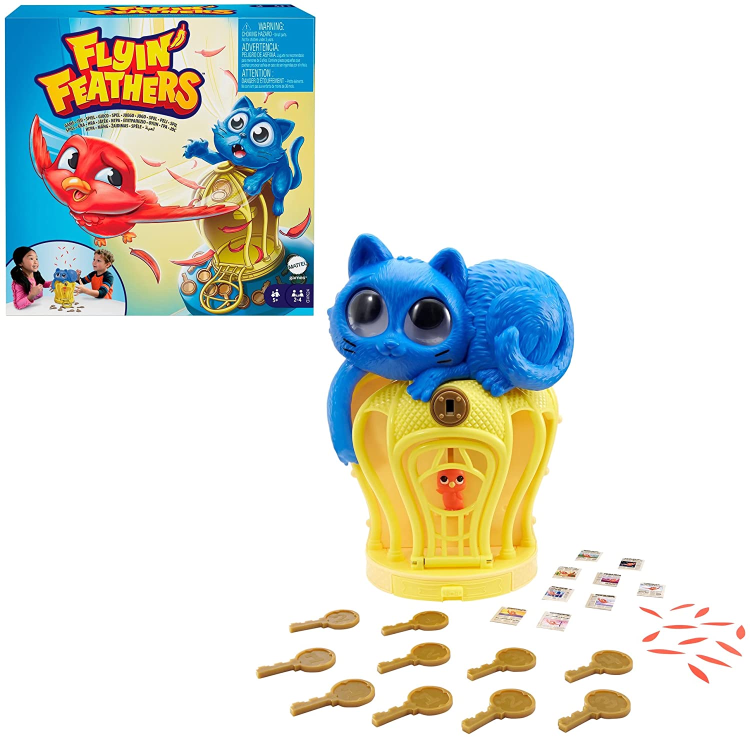 Flyin Feathers Kids' Game w/ Toy Cat & Bird in Birdcage $7 & More + FS w/ Amazon Prime or FS on $25+