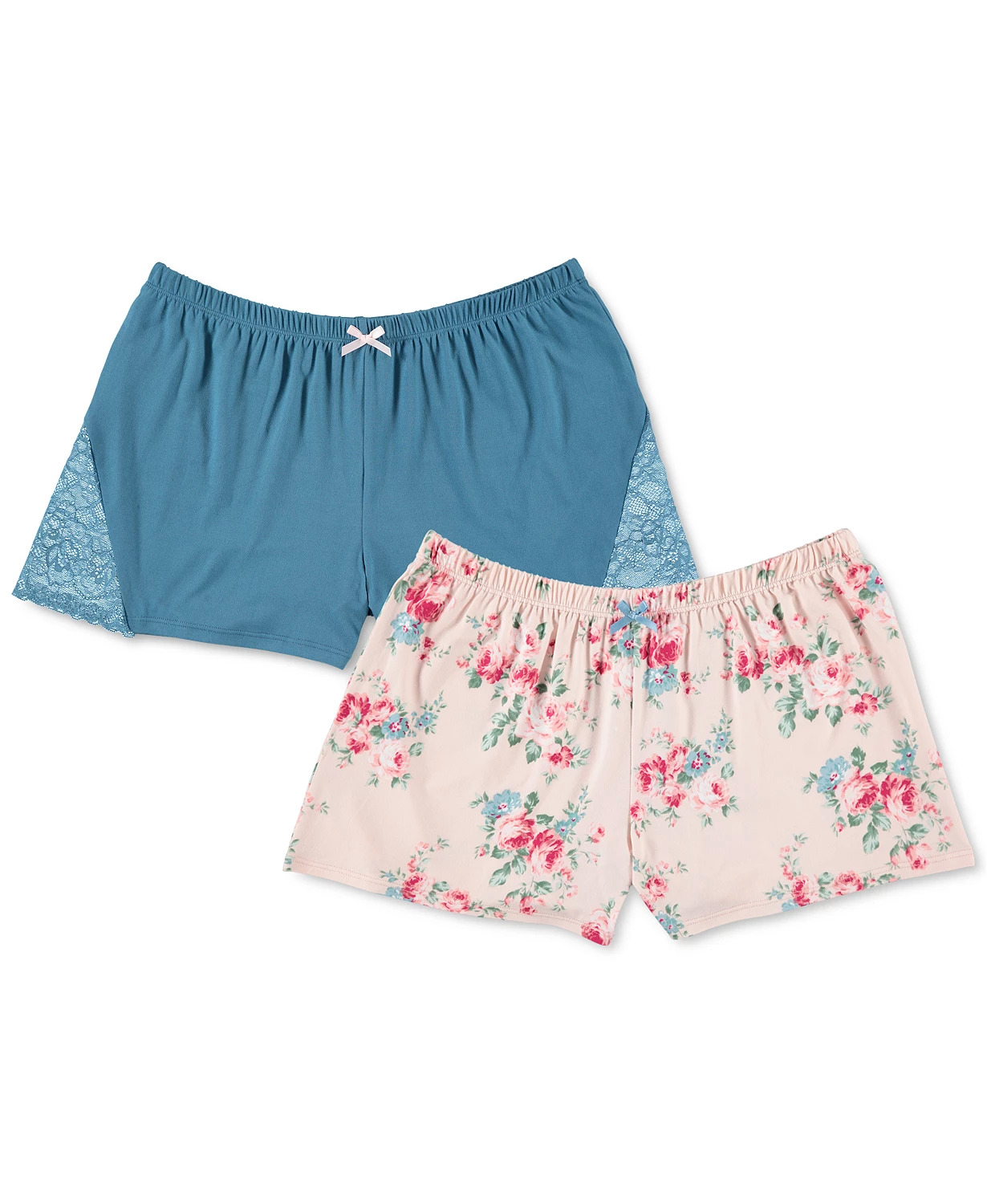 2-Pk. Flora by Flora Nikrooz Women's Solid & Printed Knit Sleep Shorts (various) $7 ($3.50 Each) & More + SD Cashback + Free Store Pickup at Macy's or FS on $25+