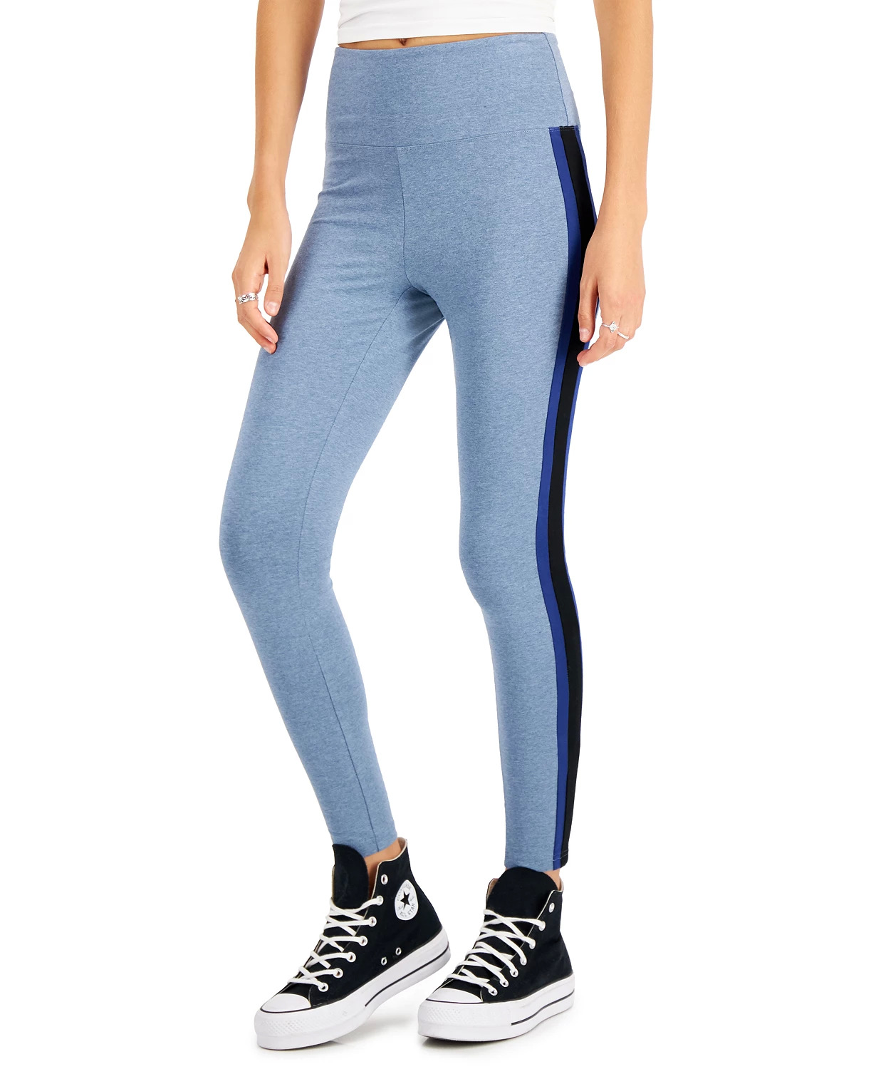 Style & Co Women's Side-Stripe Leggings (Blue Heather) $6.93 & More + SD Cashback + Free Store Pickup at Macy's or FS on $25+