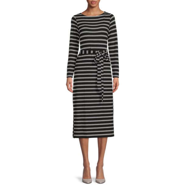 Time and Tru Women's Long Sleeve Hacci Dress (2 colors) $10 & More + FS w/ Walmart+ or FS on $35+