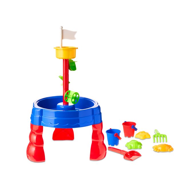 play day sand and water table with fish pond