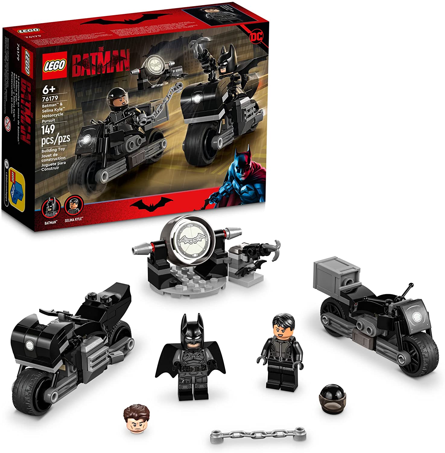 149-Pc LEGO DC Batman & Selina Kyle Motorcycle Pursuit Building Kit (76179) $12 + FS w/ Amazon Prime, FS on $25+ or Free Store Pickup at Target