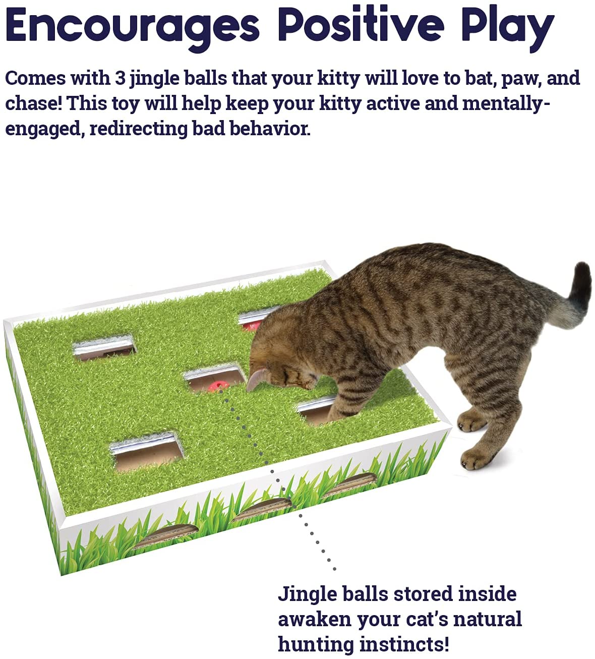 Petstages Grass Patch Hunting Box Cat Toy w/ Balls $5.10 & More + FS w/ Amazon Prime or FS on $35+