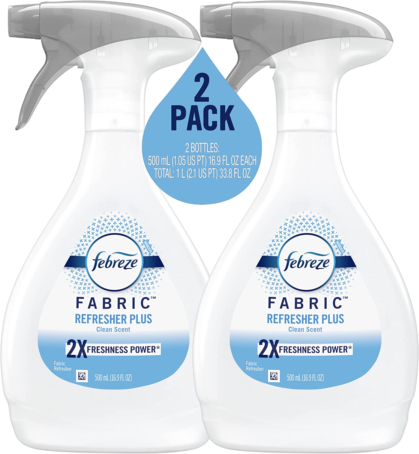 2-Pack 16.9-Oz Febreze Fabric Spray Refresher Plus (Clean Scent) $6.50 ($3.25 each) w/ S&S + Free Shipping w/ Prime or $25+