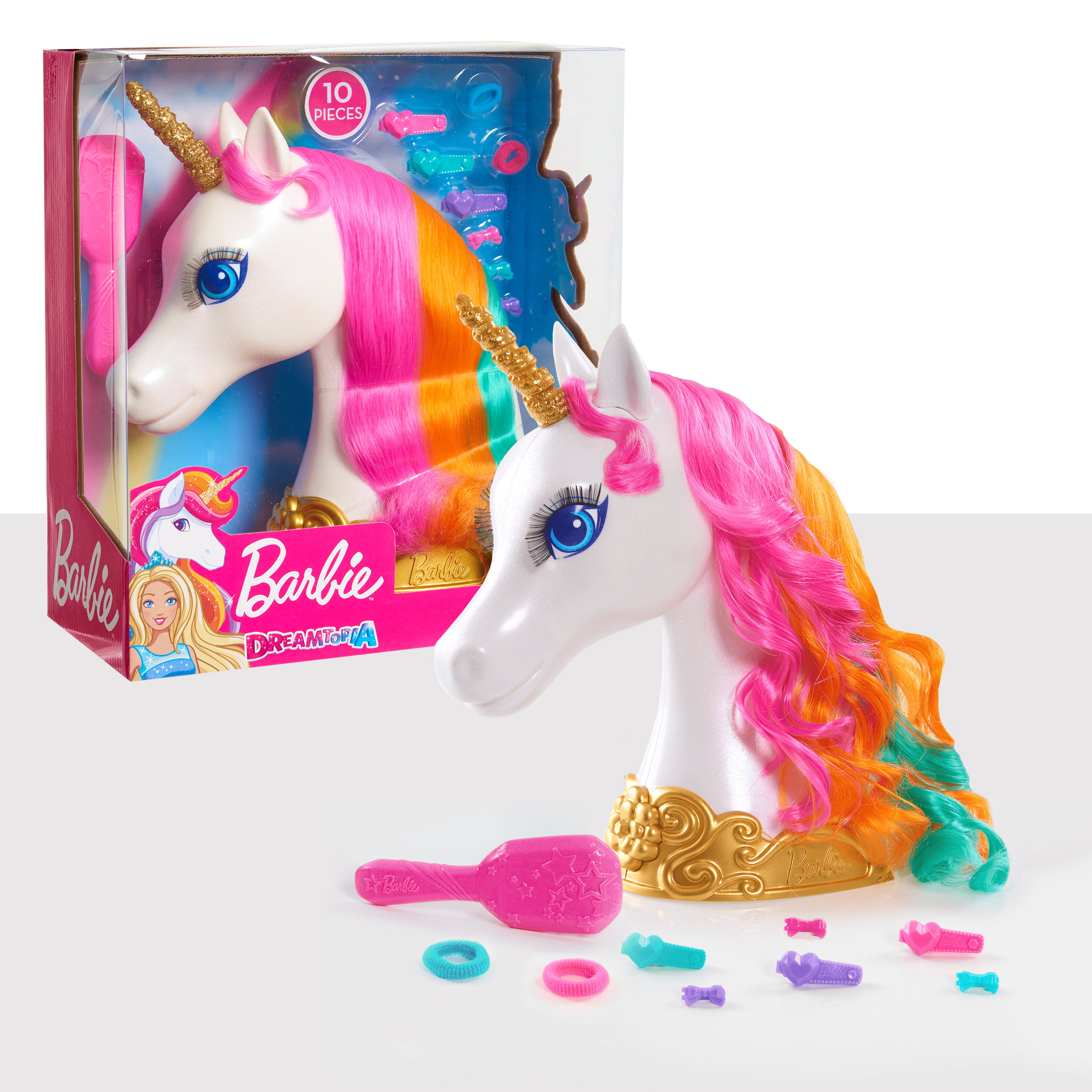 10-Piece Barbie Dreamtopia Unicorn Styling Head Toy $10 + FS w/ Walmart+ or FS on $35+