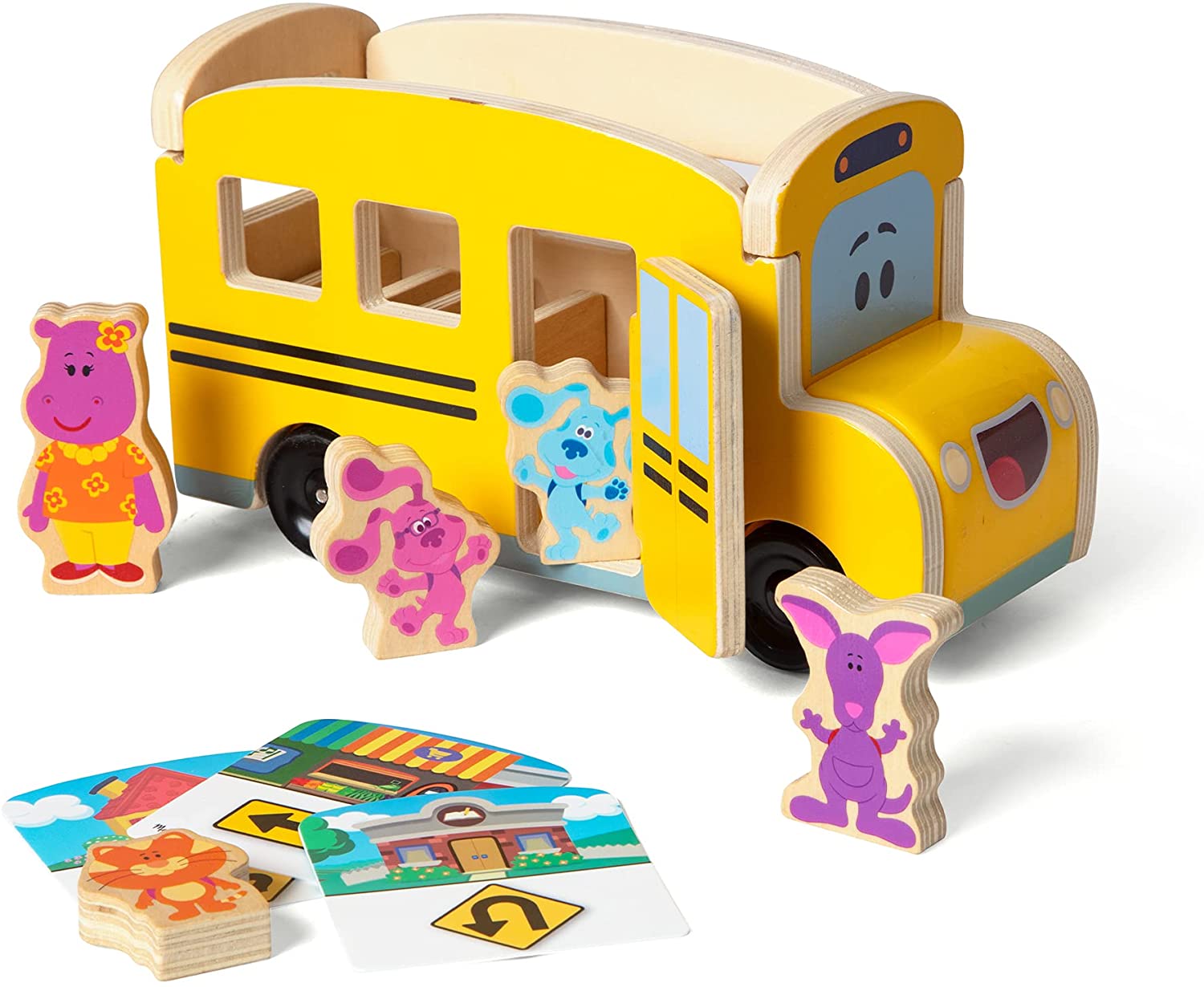 9-Pc Melissa & Doug Blue's Clues & You! Wooden Pull-Back School Bus $6.95  + FS w/ Amazon Prime or on $25+