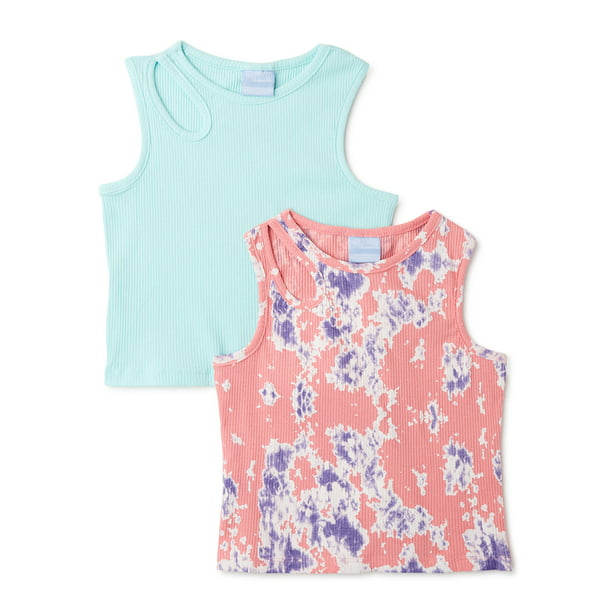 2-Pack Hollywood Girls Printed & Solid Cut Out Tank Tops $3.50 ($1.75 each) & More + Free Shipping w/ Walmart+ or on $35+