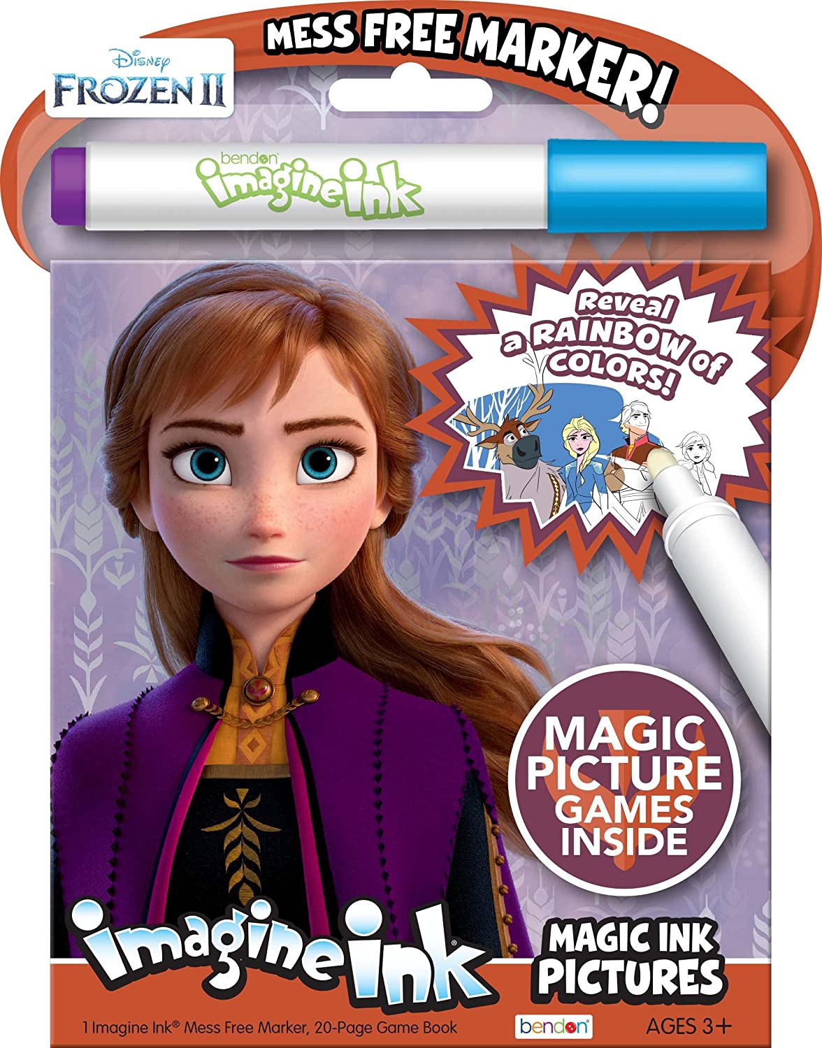 Imagine Ink Magic Activity Book w/ Mess Free Marker Disney Frozen 2