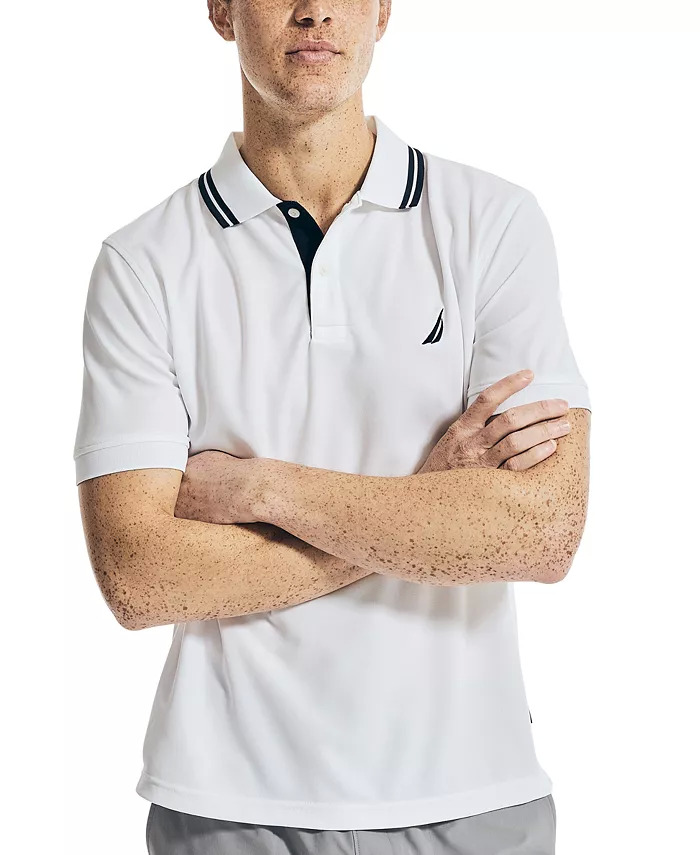 Nautica Men's Navtech Performance Wicking Polo Shirt (white, XS, XL) $14.96 & More + Free Store Pickup at Macy's or FS on $25+