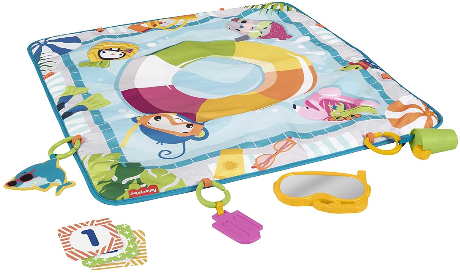 Fisher Price Dive Right In Baby Activity Playmat w/ 4 Toys $13.97 + FS w/ Prime, FS on $25+ or FS w/ Walmart+, FS on $35+