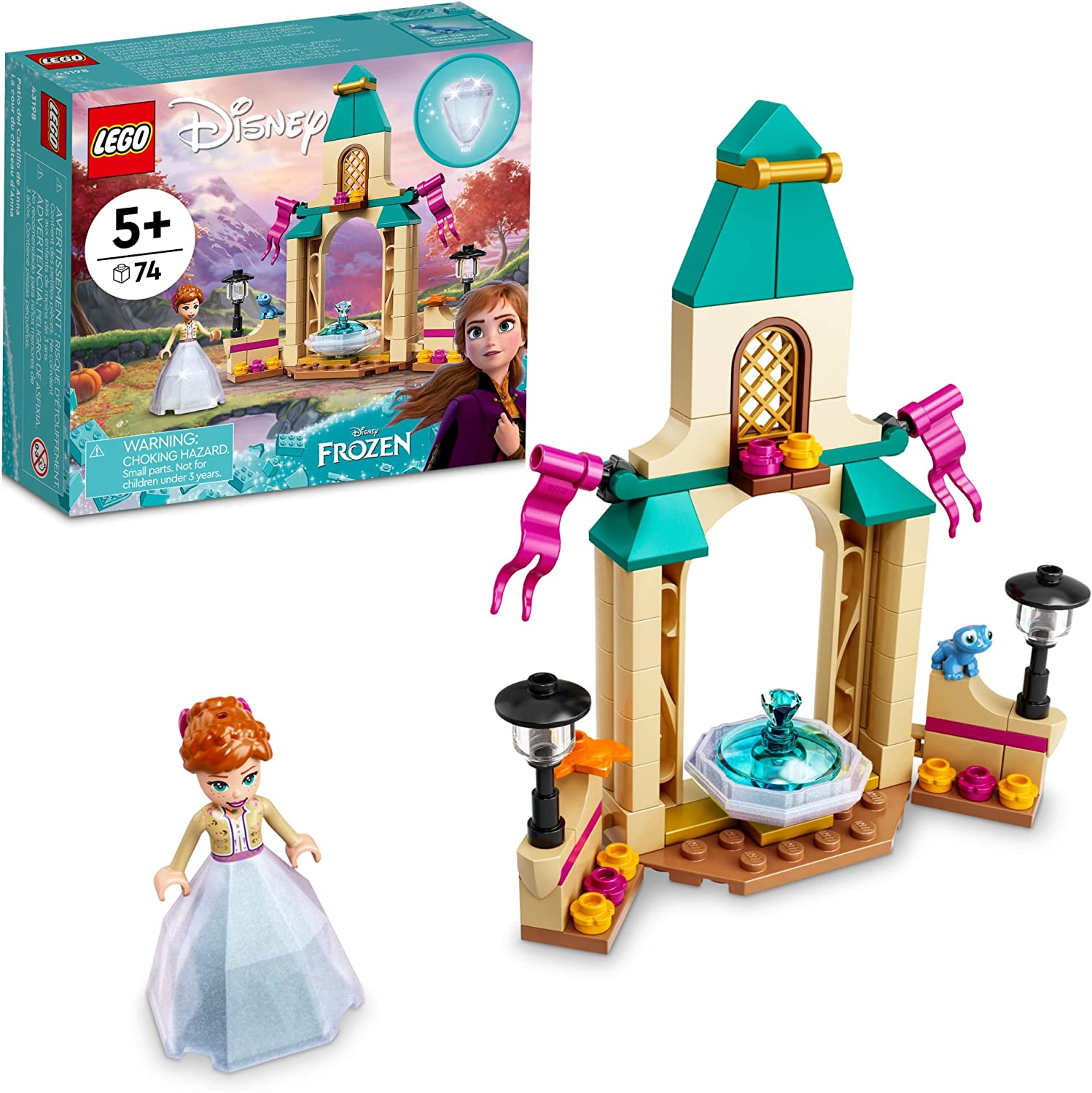 74-Pc LEGO Disney Anna's Castle Courtyard Building Kit (43198) $6.40 + Free Shipping  w/ Prime or on $25+