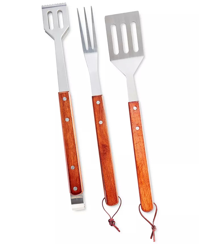 3Pc Martha Stewart Stainless Steel Wood Handled BBQ Tool Set 7.95, 5