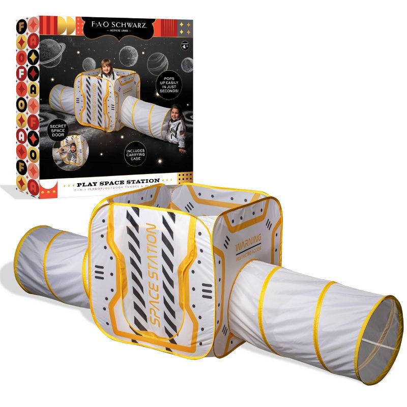 FAO Schwarz Play Space Station 2-In-1 Tunnel & Play Tent w/ Carrying Case $15 + Free Store Pickup at Target or FS on $35+