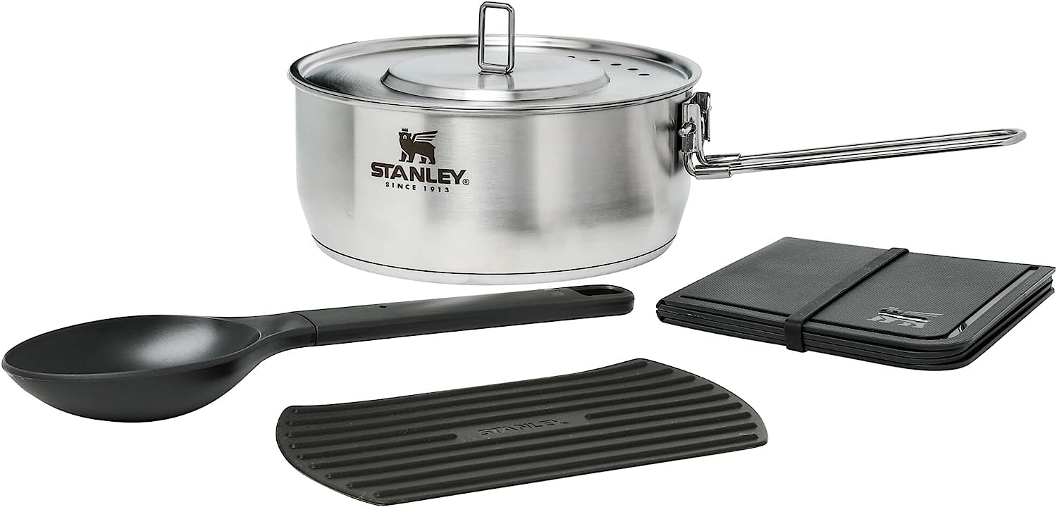 Stanley Camping Cookware: 4-Piece Even Heat 18/8 Stainless Steel Set $35.90, 8-Piece Adventure 18/8 Stainless Steel All-in-One 2 Bowl Set $28 + Free Shipping
