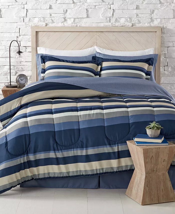 8-Piece Fairfield Square Collection Austin Reversible Comforter Set (2 Colors, Twin, Twin XL, Full, Queen) $27.99 & More + Free Shipping
