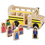 Melissa & Doug School Bus Wooden Playset w/ 7 Play Figures $12.75