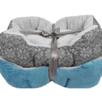 2-Count Vibrant Life 19" Round Cuddlier Pet Beds (Snowflake & Winter Blue) $13.75