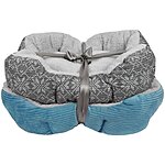 2-Count Vibrant Life 19&quot; Round Cuddlier Pet Bed (Snowflake &amp; Winter Blue) $12.76 ($6.38 Each) + FS w/ Walmart+ or FS on $35+