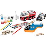 Melissa & Doug Created by Me! 3-Piece Rescue Vehicles Wooden Craft Kit $8.45