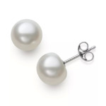 Belle de Mer Cultured Freshwater Button Pearl Stud Earrings (various colors, 8-9mm) $5 + Free Store Pickup