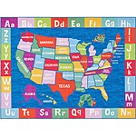 2'9&quot;x 4'3&quot; Home Dynamix Kids' Eric Carle USA Map Area Rug $7.67 + Free Shipping on $35+
