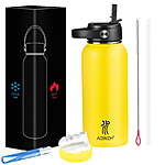 32-Oz AQwzh Stainless Steel Wide Mouth Water Bottle (Yellow) $4.65 &amp; More