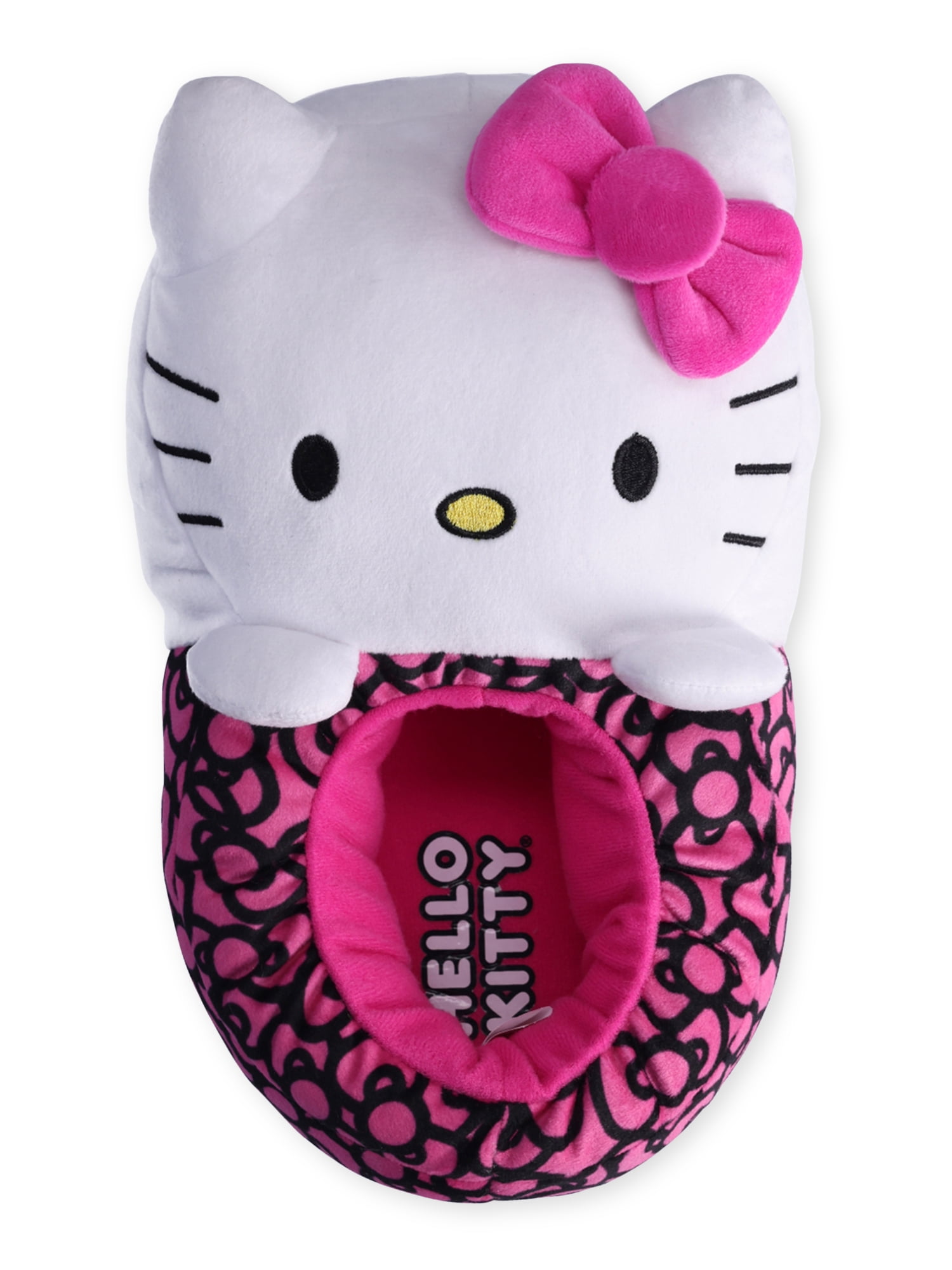 Hello Kitty Women’s Slippers: 3D Character Plush Velour Slippers $13.32,  Embroidered Velour Slide Slippers $12.17 + Free Shipping w/ Walmart+ or on $35+