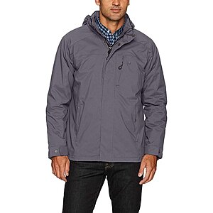 Men's izod quilted 2024 hooded puffer jacket