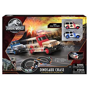 Jurassic World Kids' Dinosaur Chase Slot Car Race Track Set $  9.96 + Free Shipping w/ Walmart+ or on $  35+