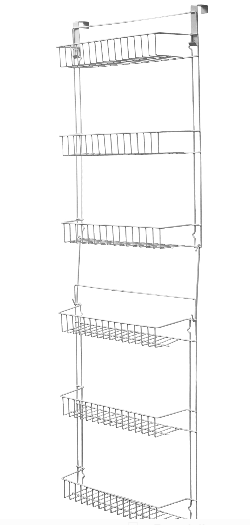 Lavish Home Over The Door Pantry Bathroom Organizer W 6 Shelves