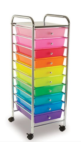 Recollections 10 Drawer Rolling Organizer Various Colors 22 39