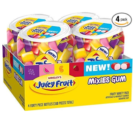 4-Pack of 40-Count Juicy Fruit Sugar Free Mixies Gum (Fruity Variety Pack) $5.40 w/ S&S + Free Shipping