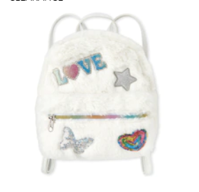 Girls Mini Backpacks Embellished Patch Faux Fur Slickdeals Net