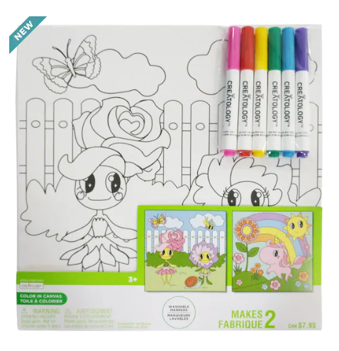 Creatology: 8-Piece Color In Canvas Coloring Set (various), 200-Piece Crayon Bucket, 100-Piece Markers Bucket $3 Each & More + Free Store Pickup at Michaels