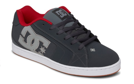 DC Men's Net Shoes (grey/red) $21.69, DC Kids' Lynnfield Shoes (grey/dark navy) $17.50, DC Men's Scrib Tees (2 colors) $7 & More + Free S/H